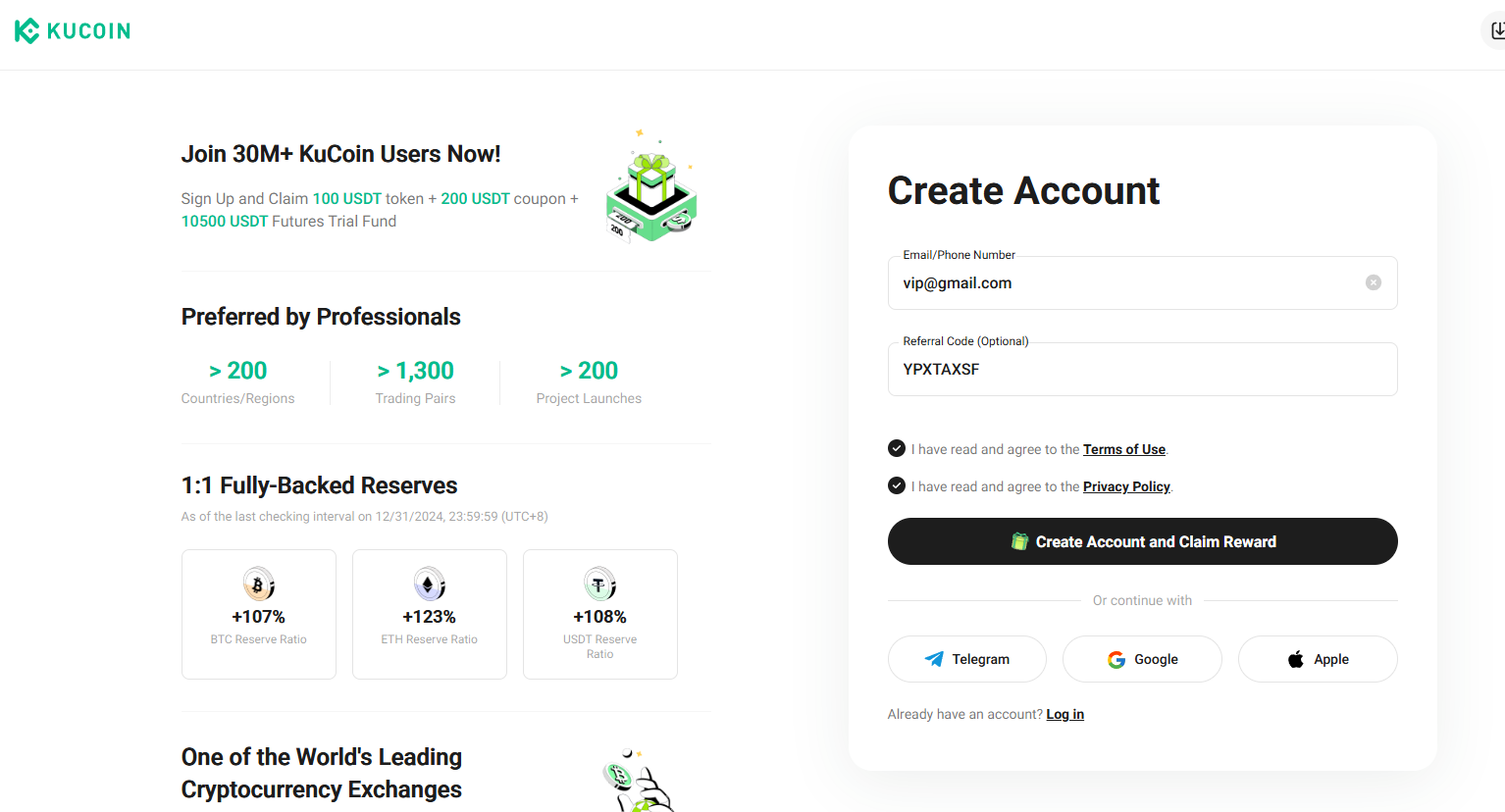 KuCoin Referral Code YPXTAXSF