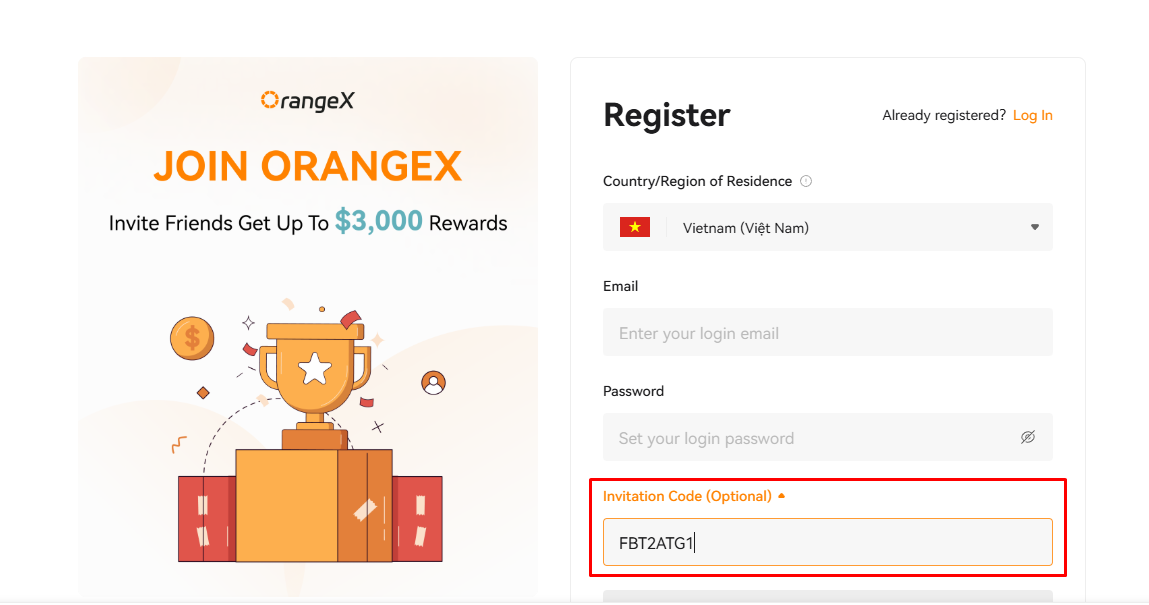 Orangex referral code FBT2ATG1