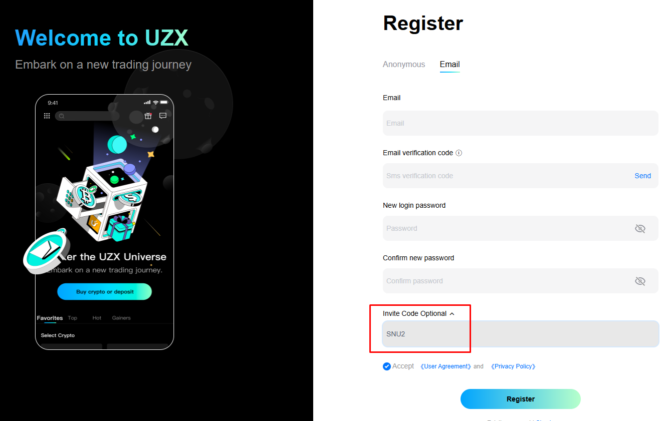 uzx ref code SNU2